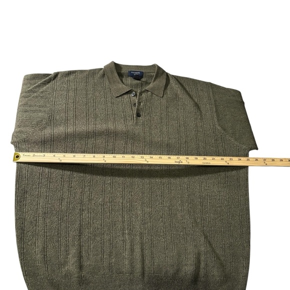 Dockers Olive Knit Polo Sweater Men's Size XL Office Business Casual Pullover - Picture 12 of 14